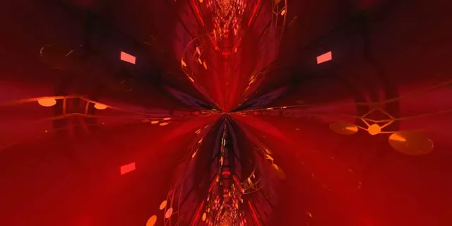 Red neon tunnel vortex 2:1 univisium 60fps screensaver vj loop