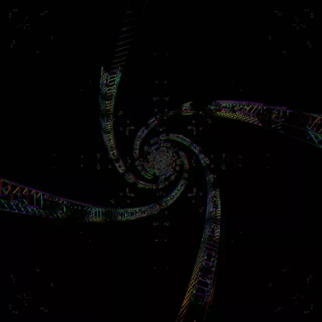 Spiraling Neon Tunnel VJ Loop 1:1 Square 60fps Screensaver