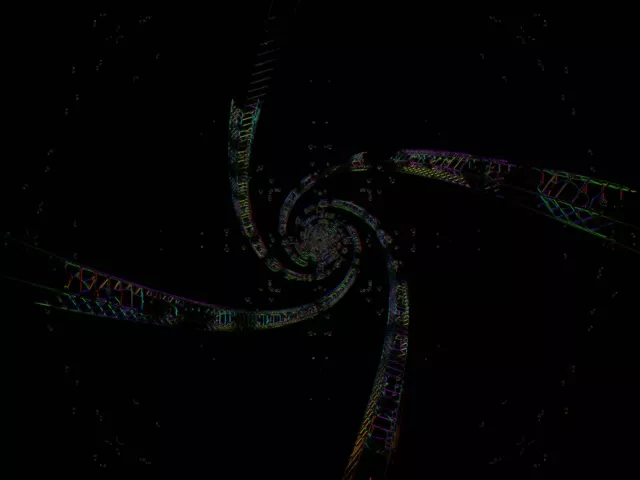 Spiraling Neon Tunnel VJ Loop 60fps 4:3 Classic Screensaver