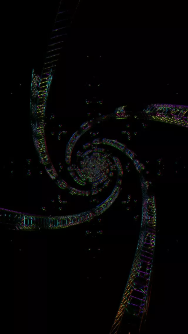 Spiraling Neon Tunnel VJ Loop 9:16 Reels 60fps Screensaver