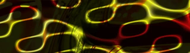 32:9 Ultrawide Neon Tunnel VJ Loop - Yellow Red Curved Lights 60fps Screensaver