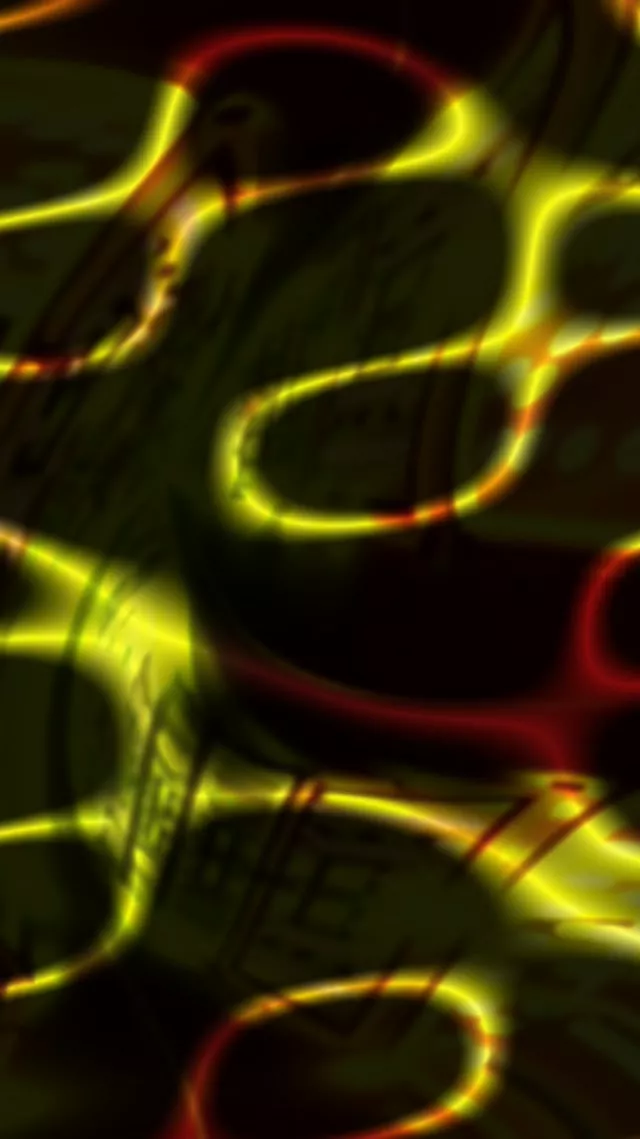 Yellow Neon Tunnel 9:16 Reels 60fps Screensaver Looping Vortex