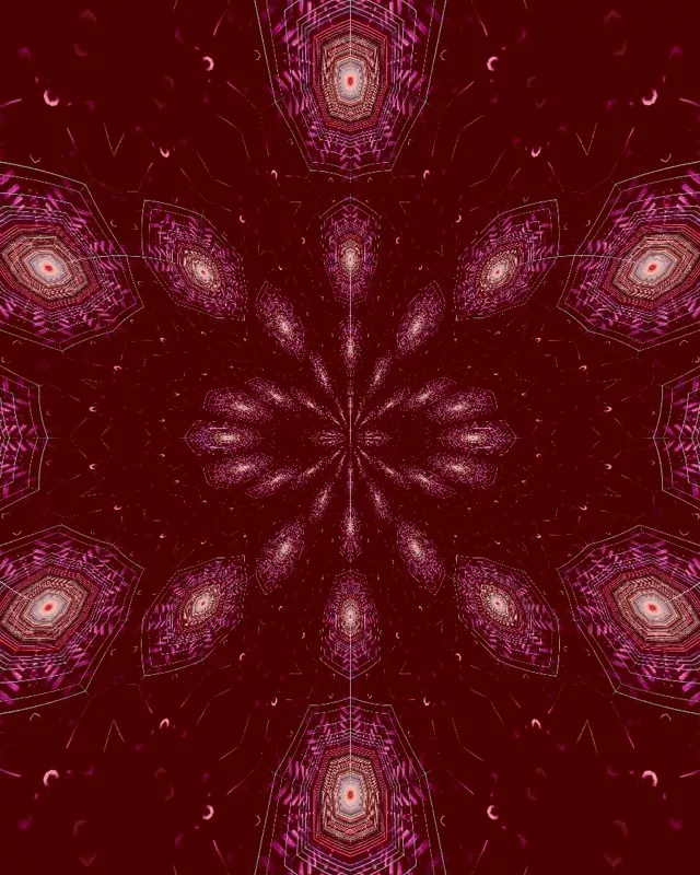 Pulsating Hexagon Neon Tunnel VJ Loop 4:5 Instagram 60fps Screensaver
