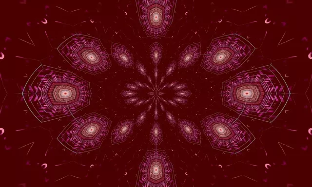 Pulsating Mandala Neon Tunnel VJ Loop 5:3 Wide 60fps Screensaver
