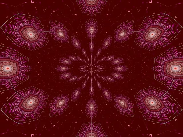Pulsating Magenta Kaleidoscope Neon Tunnel | 4:3 Classic 60fps VJ Loop Screensaver