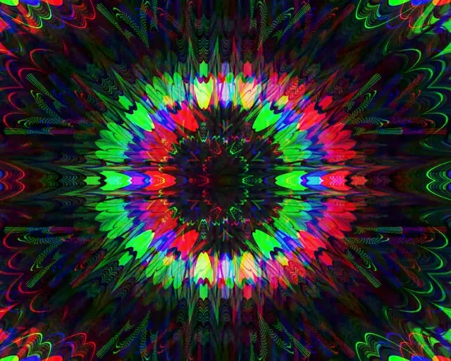 5:4 Industrial Neon Tunnel Kaleidoscope Burst VJ Loop 60fps Screensaver