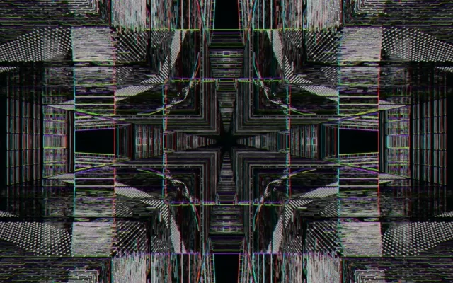 Symmetrical Kaleidoscope Neon Tunnel | 16:10 MacBook | 60fps VJ Loop Screensaver