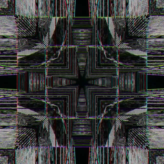 Neon Tunnel Kaleidoscope Cross | 1:1 Square 60fps Screensaver VJ Loop