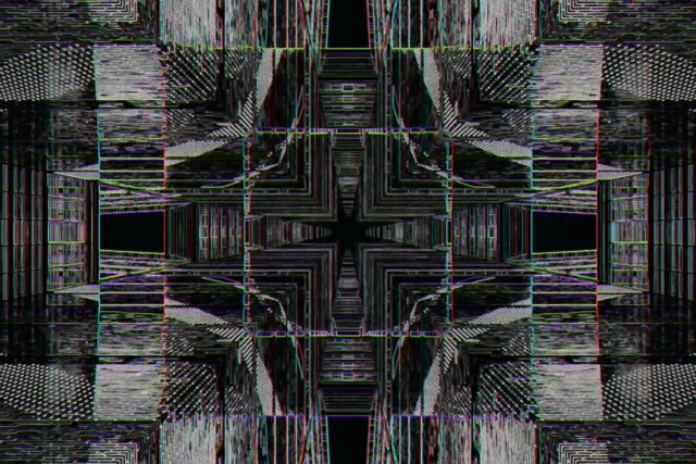 Mirrored Neon Tunnel | 3:2 Surface 60fps Screensaver VJ Loop