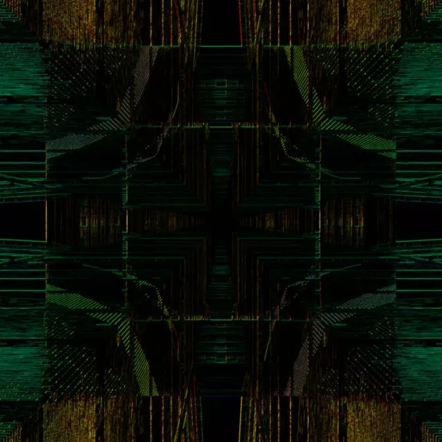 Mirrored Neon Tunnel | 1:1 Square 60fps Screensaver VJ Loop Animation