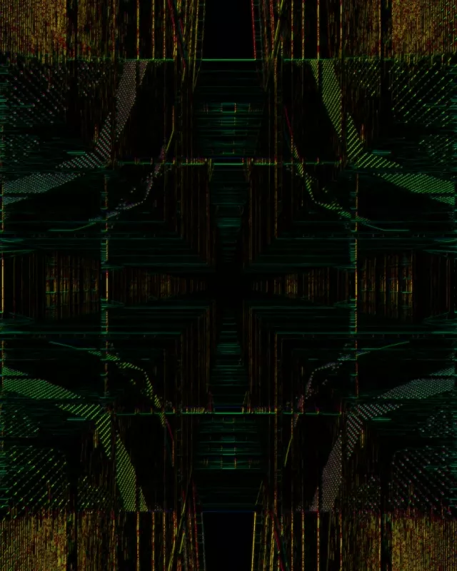 Neon Tunnel Symmetrical Grid Vortex 4:5 Instagram 60fps Screensaver VJ Loop