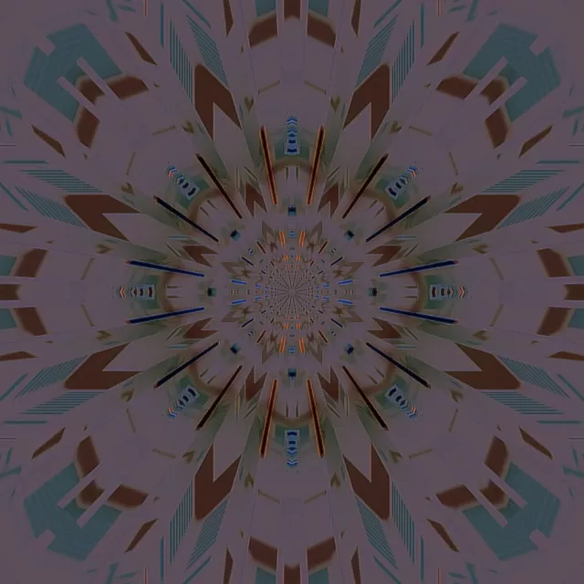 Radiant Kaleidoscope Neon Tunnel | 1:1 Square 60fps Screensaver VJ Loop