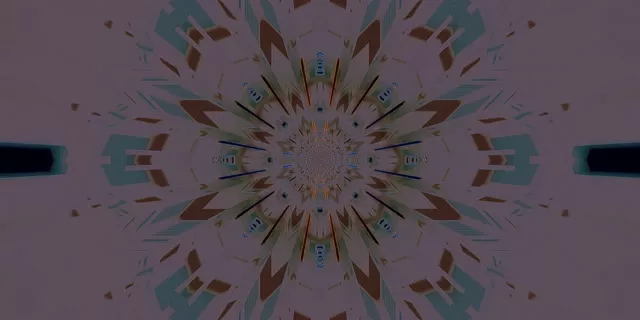 Kaleidoscope Neon Tunnel Vortex Loop 2:1 Univisium 60fps Screensaver