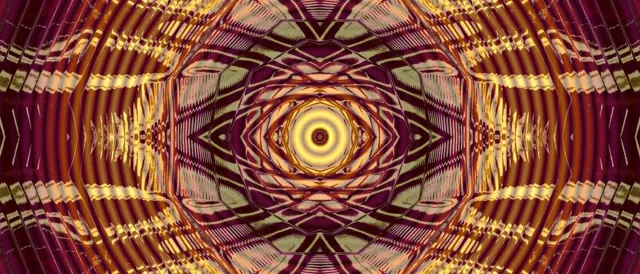 Neon Tunnel Pulsating Golden Eye VJ Loop 21:9 Ultrawide 60fps Screensaver