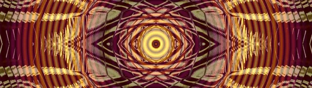 32:9 Ultrawide Neon Tunnel Pulsating Gold Eye VJ Loop 60fps Screensaver