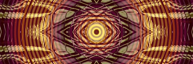 3:1 Triple Wide Neon Tunnel Kaleidoscope VJ Loop 60fps Screensaver