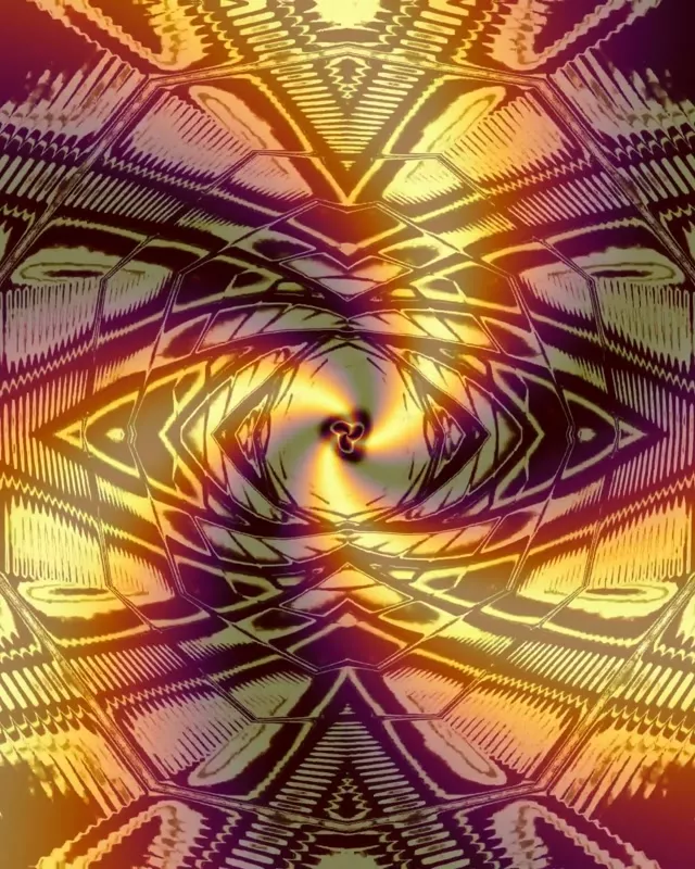 Pulsating Kaleidoscope Neon Tunnel VJ Loop 4:5 Instagram 60fps Screensaver