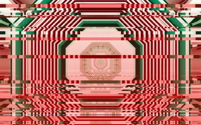 Neon Tunnel Pulsating Octagon Grid VJ Loop 60fps 16:10 Screensaver