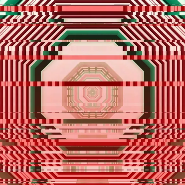 Neon Tunnel VJ Loop 1:1 Square 60fps Pulsating Octagon Screensaver