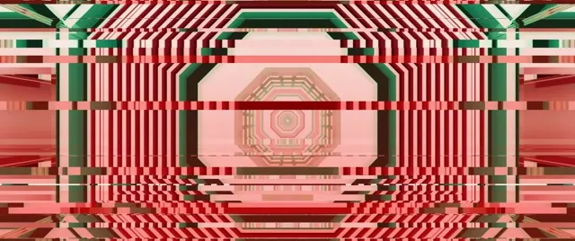 Neon Tunnel Pulsating Octagon Grid VJ Loop 2.39:1 60fps Screensaver