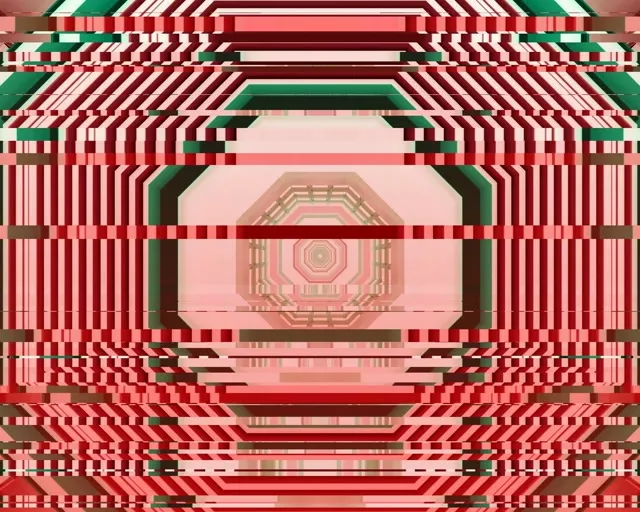 5:4 Industrial Neon Tunnel Vj Loop 60fps Octagon Screensaver