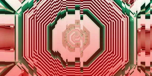 Neon Tunnel Spiraling Pink Octagon Vortex - 2:1 Screensaver 60fps VJ Loop