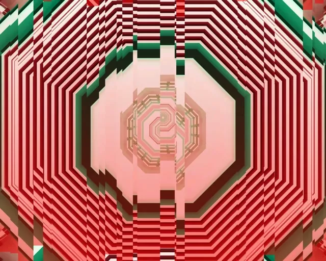 5:4 Industrial Neon Tunnel Spiraling Pink Octagon VJ Loop 60fps Screensaver