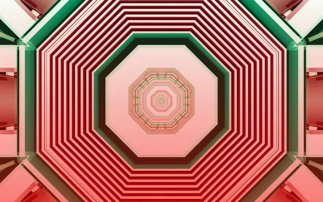 16:10 Macbook Neon Tunnel Octagon Loop 60fps Screensaver Motion Background