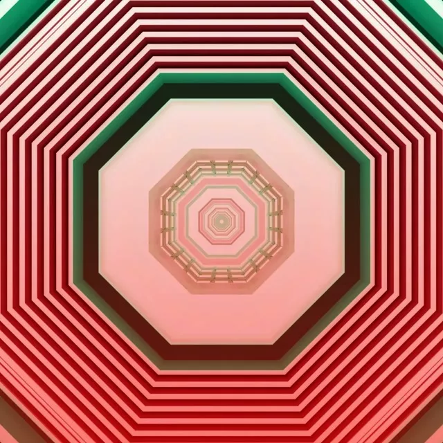 Neon Tunnel Octagon Vortex VJ Loop 1:1 Square 60fps Screensaver