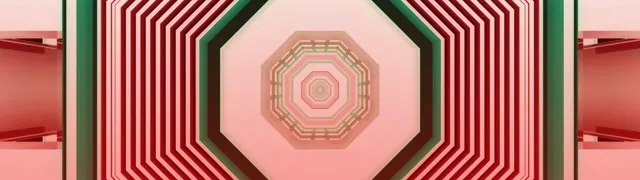 32:9 Ultrawide Neon Tunnel Octagon Vortex 60fps Screensaver VJ Loop