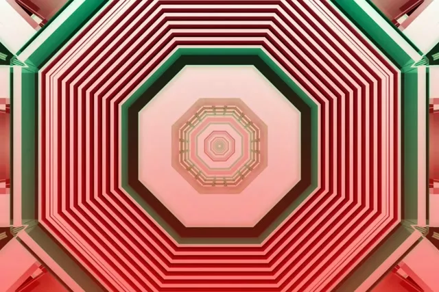 Octagonal Pink Neon Tunnel VJ Loop 60fps 3:2 Screensaver