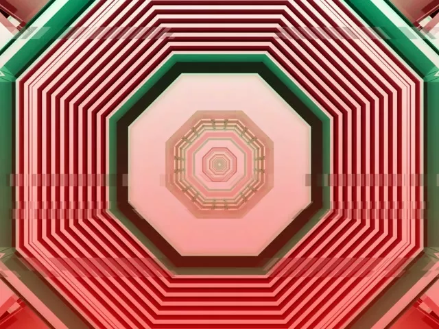 VJ Loop Neon Tunnel Octagon Vortex 4:3 Classic 60fps Screensaver