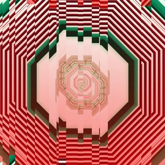 Spiraling Pink Neon Tunnel VJ Loop 1:1 Square 60fps Screensaver