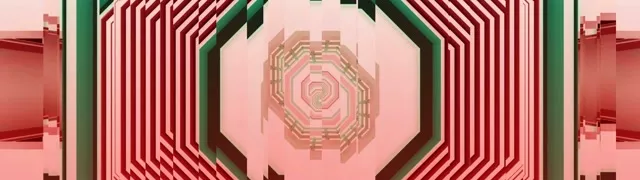 32:9 Ultrawide Neon Tunnel Pink Hexagon Vortex 60fps Screensaver Loop