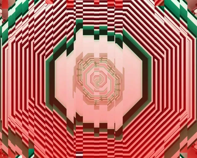 5:4 Industrial Neon Tunnel Octagon Vortex 60fps Screensaver VJ Loop