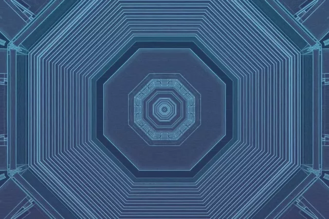 Octagonal Neon Tunnel Screensaver - VJ Loop 60fps 3:2 Surface