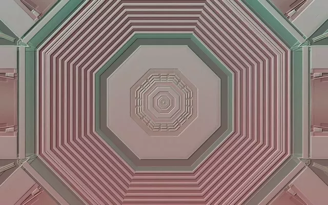 Concentric Octagon Neon Tunnel 16:10 Macbook 60fps Screensaver VJ Loop