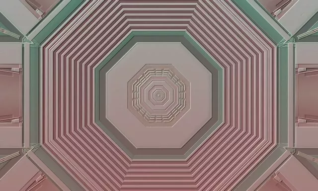Octagonal Neon Tunnel VJ Loop 5:3 Wide 60fps Screensaver Motion Background