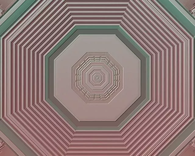 Concentric Octagon Neon Tunnel 5:4 Industrial 60fps Screensaver VJ Loop
