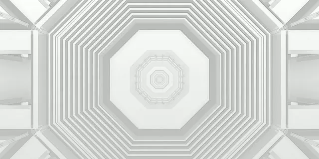 Octagonal Neon Tunnel | 2:1 Univisium 60fps Screensaver | Geometric Vortex Loop