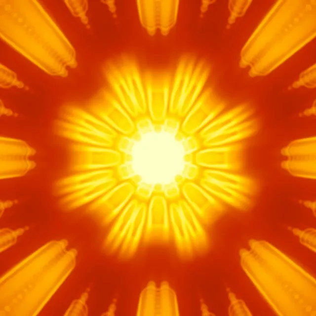 Neon Tunnel Radiant Starburst VJ Loop 1:1 Square 60fps Screensaver