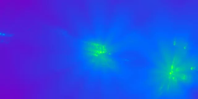 Neon Tunnel Pulsating Cyan Grid VJ Loop 2:1 Univisium 60fps Screensaver