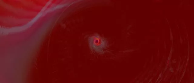 Red Spiral Neon Tunnel VJ Loop 21:9 Ultrawide 60fps Screensaver