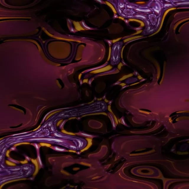 Neon Tunnel Purple Gold Liquid Motion VJ Loop 1:1 Square 60fps Screensaver