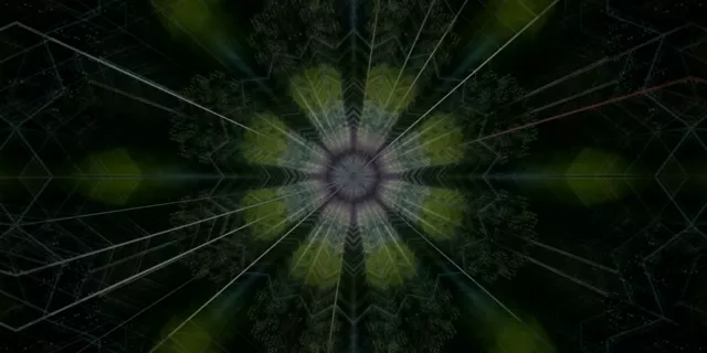 Neon Tunnel Kaleidoscope Burst VJ Loop 60fps 2:1 Univisium Screensaver
