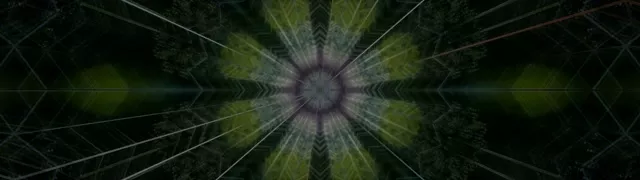 32:9 Ultrawide Neon Tunnel Kaleidoscope VJ Loop 60fps Screensaver