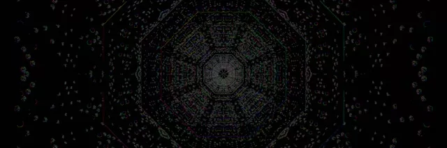 3:1 Triple Wide Neon Tunnel Hexagon Grid VJ Loop 60fps Screensaver