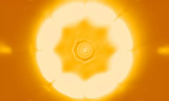 Golden Star Neon Tunnel VJ Loop 5:3 Wide 60fps Screensaver