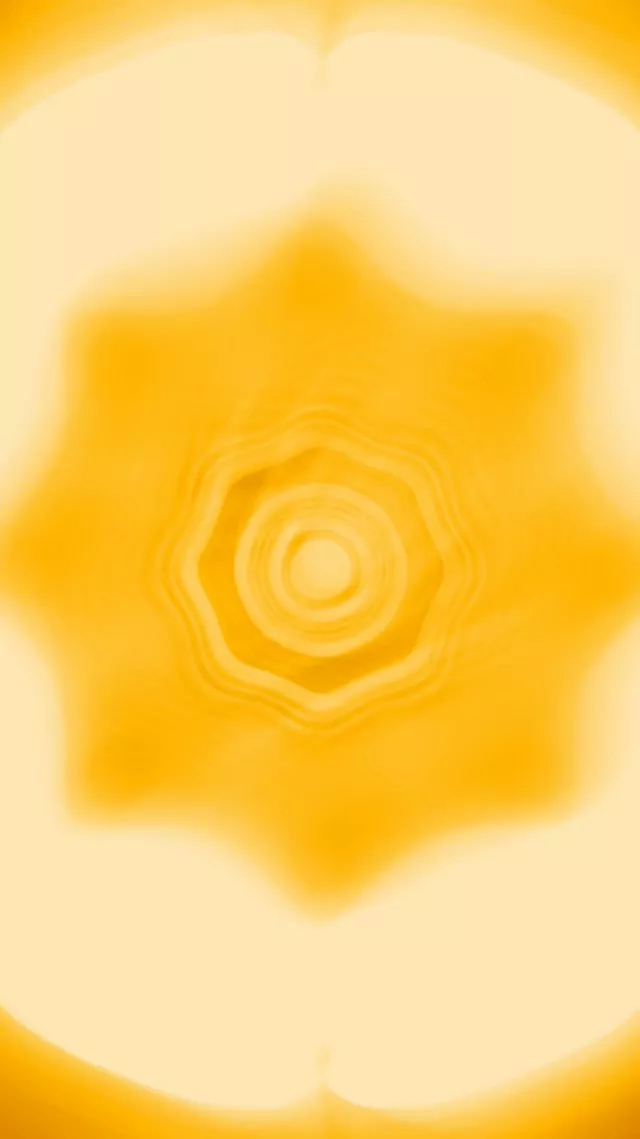 9:16 Reels 60fps Neon Tunnel Pulsating Golden Hexagon VJ Loop Screensaver