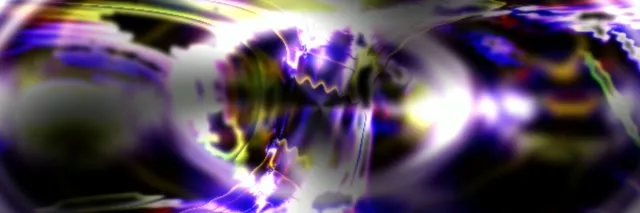 3:1 Panorama 60fps Screensaver Neon Tunnel Electric Curved Lines VJ Visual